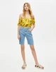 Топ Pull & Bear жовтий в візерунки TJAEL569 M - изображение 1