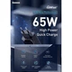 Блок питания Baseus GaN2 Lite Quick Charger 65W (2 Type-C) для MacBook/Asus/Lenovo/HP/Google/Huawei/Samsung black - изображение 2