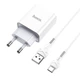 Зарядне мережеве HOCO C81A Asombroso (1USB 2.1A) Type-C Білий - изображение 1