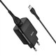 Сетевое зарядное устройство Hoco C72Q Glorious single port QC3.0 charger set (Type-C) (EU) Black - изображение 1