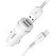 Зарядне автомобільне HOCO Z27 Staunch (2USB 2.4A) Lightning Білий - изображение 1