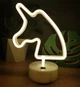 Неоновый светильник ночник Единорог настольная декоративная Neon Decoration Lamp Unicorn - Желтый - изображение 1