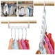 Вешалка для одежды Wonder hanger TRIPLES CLOSET Белая для економии места в шкафу - изображение 2