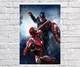 Постер BEGEMOT Мстители Супергерои MARVEL Железный Человек и Капитан Америка 40x61 см (1124049) - изображение 1