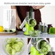 Терка для овощей и фруктов мультислайсер с 3 насадками Tabletop Drum Grater Kitchen Master Овощерезка Зеленая/Белая - изображение 6