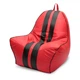Кресло-мешок SportCar SanchoBAG Экокожа Красный: Красный + Черный - изображение 1