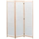 Ширма з 3 секцій Shumee 120x170x4 см тканина вершковий колір 42975 - изображение 1