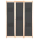 Ширма з 3 секцій Shumee 120x170x4 см з сірою тканиною 248175 - изображение 2