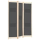 Ширма з 3 секцій Shumee 120x170x4 см з сірою тканиною 248175 - изображение 3