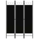 Ширма з 3 секцій Shumee 120 х 180 см чорна 320702 - изображение 1