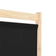 Ширма з 4 секцій Shumee 160x170x4 см тканина чорна 248184 - изображение 5