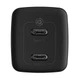 Сетевое зарядное устройство Baseus 65W Quick Charger GaN2 Lite PD3.0 2Type-C 3A Быстрая зарядка для телефона/ноутбука Black - изображение 2
