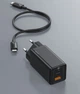 Зарядний пристрій Baseus GaN Quick Charger 45W (Type-C+USB) + кабель USB-C 60W для MacBook/iPad/iPhone/Android black - зображення 4