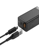 Зарядний пристрій Baseus GaN Quick Charger 45W (Type-C+USB) + кабель USB-C 60W для MacBook/iPad/iPhone/Android black - зображення 6