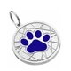 Эмалированный Адресник для Собак BronzeDog с Гравировкой Лапка на Фоне Объемной Паутинки Синий 25 мм (921312) - изображение 2