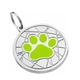 Эмалированный Адресник для Собак BronzeDog с Гравировкой Лапка на Фоне Объемной Паутинки Салатовый 25 мм (92135) - изображение 2