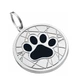 Эмалированный Адресник для Собак BronzeDog с Гравировкой Лапка на Фоне Объемной Паутинки Черный 25 мм (92131) - изображение 2