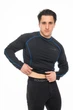 Компрессионный мужской рашгард ThermoX Long Ranger Длинный рукав M Черный синяя нить - изображение 5