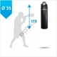 Мішок боксерський Boyko Sport Sport циліндричний ПВХ 110х35 cm на 4 пружинах L18 з обертовим диском - изображение 7