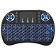 Беспроводная мини клавиатура с подсветкой Mini Keyboard i8 Backlit тачпад 2.4 ГГц USB для Smart TV Android TV Box ноутбука ПК X-BOX PS3 Windows Linux Mac аккумулятор 800mAh дальность 10м RUS ENG черная Black - изображение 4