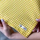 Скатерть Водоотталкивающая "Желтая клетка" 120х120 см - изображение 3
