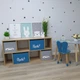 Стеллаж для игрушек Scandic Kid 4 ящика 8 ячеек Цвет синий и серый - изображение 1