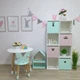 Стелаж для іграшок Scandic Kid 4 ящики 8 осередків Колір рожевий і м'ятний - зображення 1