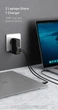 Блок питания Baseus GaN 120W Quick Charger 4.0/PD 3.0 + кабель USB-C 100W для MacBook/Huawei/Samsung/Asus/Google/Lenovo black - изображение 4