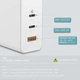 Блок питания Baseus GaN 120W Quick Charger 4.0/PD 3.0 + кабель USB-C 100W для MacBook/Huawei/Samsung/Asus/Google/Lenovo white - изображение 7
