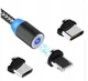 Кабель магнітний Magnet 3в1 Lightning/Micro USB//Type-C 1м mate black - зображення 2