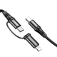 USB кабель 2в1 Hoco X50 чорний - изображение 2