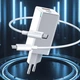 Зарядний пристрій Baseus GaN Quick Charger 45W (Type-C+USB) + кабель USB-C 60W для MacBook/iPad/iPhone/Android white - зображення 10