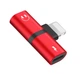 Перехідник для навушників Splitter до iPhone red - зображення 1