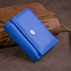 Кожаный кошелек женский ST Leather 9,5х7,5х2 см (acs0015226) Синий - изображение 7