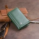 Портмоне унісекс ST Leather зелене з натуральної шкіри горизонтальне маленьке на магніті 55776 - зображення 9