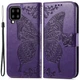 Чохол-книжка з малюнком UniCase Butterfly Pattern для Samsung Galaxy A22 (A225) / M22 (M225) - Dark Purple - зображення 1