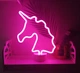 Ночник неоновый лампа Fire единорог pink - изображение 1