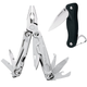 Комплект мультитул Leatherman REV и нож Crater C33 Серебристый - изображение 1