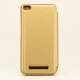 Чехол Mirror для Xiaomi Redmi 4A книжка зеркальная Clear View Gold - изображение 4