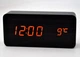 Часы электронные настольные с датчиком температуры LED VST-862-3 Original черные с оранжевой подсветкой - изображение 1