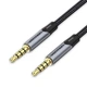 Кабель Vention TRRS Audio 3.5 мм 1.5 м Silver Metal Type, 4 pin, c поддержкой микрофона, стерео (BAQHG) - изображение 1