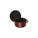 Кастрюля чугунная эмалированная Staub с крышкой 3.8 л 24 см вишня 1102487 - изображение 2