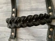 Вуздечка для коня Horse Stall з трензелем шкіряна з плетінням коса чорна - зображення 6