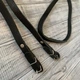 Поводья для лошади Horse Stall кожаные черные 230 см - изображение 5