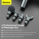 Перкуссионный фитнес массажер для тела и мышц Baseus Booster Dual Mode massage Gun 29Вт |15Hours Max|ручной мышечный массажный пистолет - зображення 8
