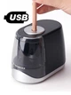 Точилка электрическая для карандашей 6 - 8 мм USB автоматическая TENWIN Черный (8031AR) - изображение 1