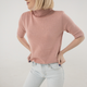 Кофта RI collection з горлом та коротким рукавом M Пудра - изображение 2