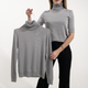 Кофта RI collection з горлом та коротким рукавом XL Сірий пастель - изображение 5