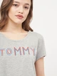 Футболка хлопковая женская Tommy Hilfiger 9563.2 L Серая - изображение 4