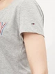 Футболка хлопковая женская Tommy Hilfiger 9563.2 L Серая - изображение 5